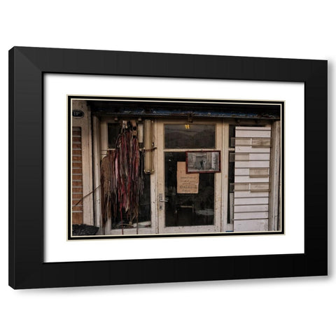 Ayakkabapcap Black Modern Wood Framed Art Print with Double Matting by Ayer, Ali