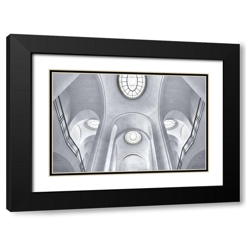 The Palais Garnier In Paris Black Modern Wood Framed Art Print with Double Matting by W., Catherine
