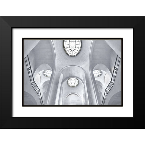 The Palais Garnier In Paris Black Modern Wood Framed Art Print with Double Matting by W., Catherine