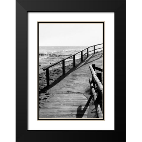 Beach_008 Black Modern Wood Framed Art Print with Double Matting by 1x Studio III