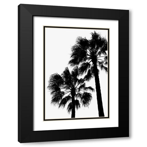 Palm Contrast Black Modern Wood Framed Art Print with Double Matting by 1x Studio III