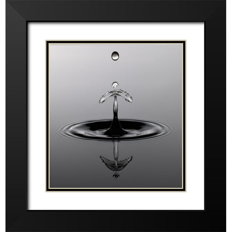 Water Art II Black Modern Wood Framed Art Print with Double Matting by Schade, Peter