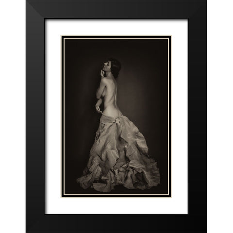 Attesa Black Modern Wood Framed Art Print with Double Matting by Photography Expressive