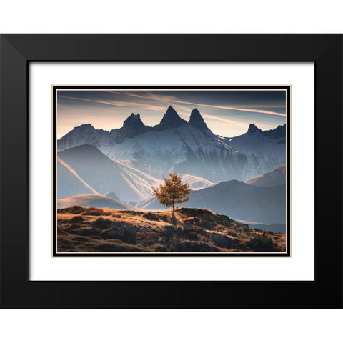 The Needles V Black Modern Wood Framed Art Print with Double Matting by Nienartowicz, Karol
