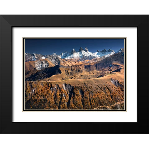 The Needles VII Black Modern Wood Framed Art Print with Double Matting by Nienartowicz, Karol