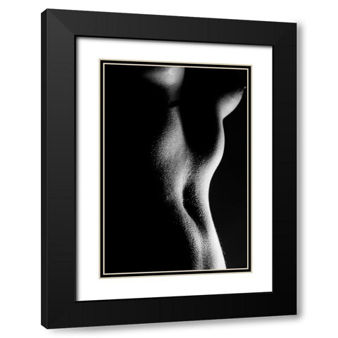 Body Black Modern Wood Framed Art Print with Double Matting by Borza, Tomi