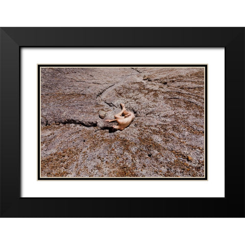A Journey Into Oneself Black Modern Wood Framed Art Print with Double Matting by Shandelman, Amalya