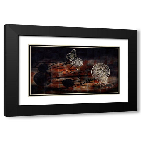 Bitter Sweet Simphony Black Modern Wood Framed Art Print with Double Matting by Andreja