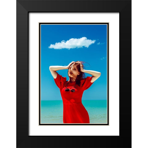 The Red Breeze Black Modern Wood Framed Art Print with Double Matting by Bolgov (Axe), Ruslan