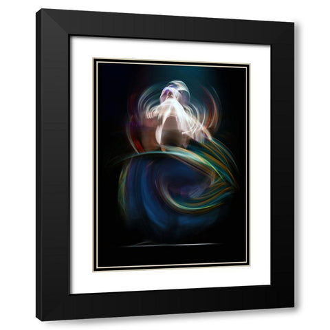 Deep Breath Black Modern Wood Framed Art Print with Double Matting by Shawki, Mohamed