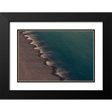 Slow (m)Ocean Black Modern Wood Framed Art Print with Double Matting by Jalali, Siamak