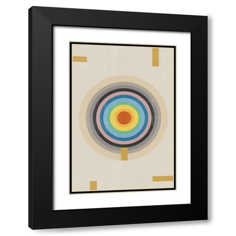 Point of Balance Black Modern Wood Framed Art Print with Double Matting by The Miuus Studio