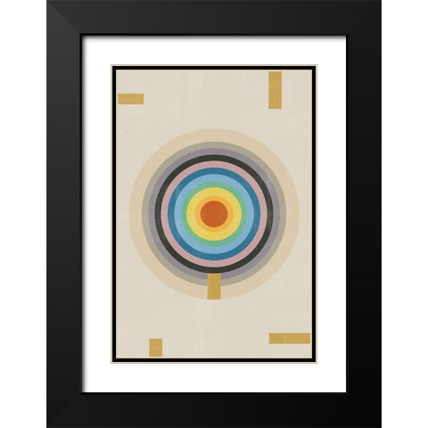 Point of Balance Black Modern Wood Framed Art Print with Double Matting by The Miuus Studio
