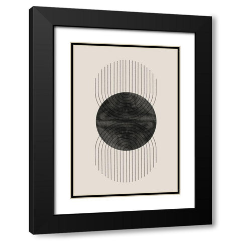 Perfect Point Black Black Modern Wood Framed Art Print with Double Matting by The Miuus Studio