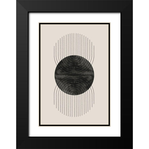 Perfect Point Black Black Modern Wood Framed Art Print with Double Matting by The Miuus Studio