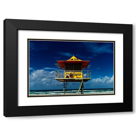 Station 32 Black Modern Wood Framed Art Print with Double Matting by Davidson, Peter