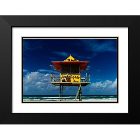 Station 32 Black Modern Wood Framed Art Print with Double Matting by Davidson, Peter