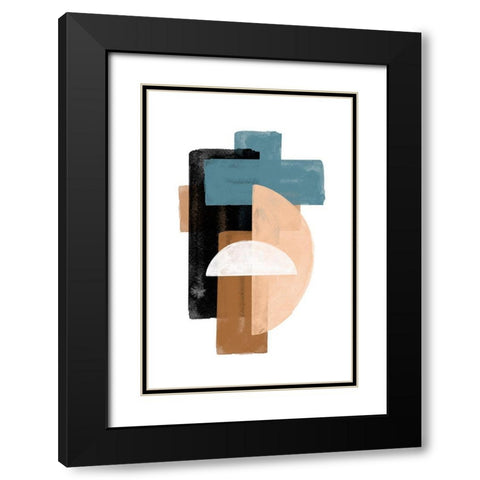 Study Composition No1. Black Modern Wood Framed Art Print with Double Matting by The Miuus Studio