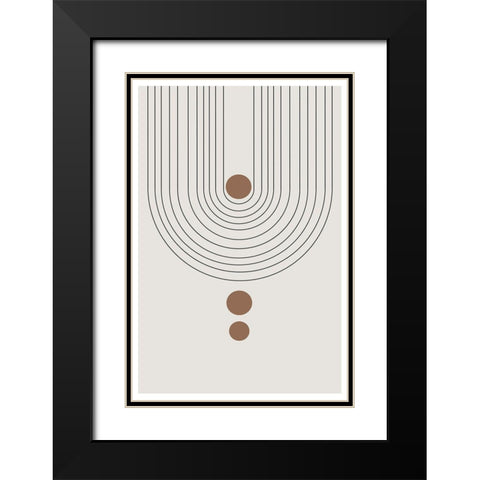 Arch No2. Black Modern Wood Framed Art Print with Double Matting by The Miuus Studio