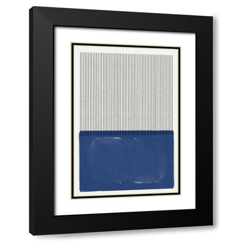 Modern Texture Black Modern Wood Framed Art Print with Double Matting by The Miuus Studio
