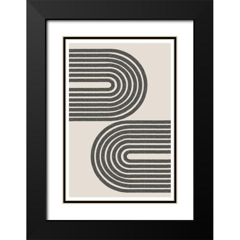BaB No14. Black Modern Wood Framed Art Print with Double Matting by The Miuus Studio