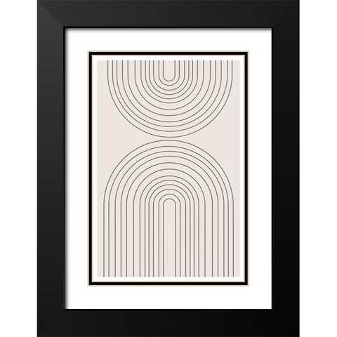 BaB No16. Black Modern Wood Framed Art Print with Double Matting by The Miuus Studio