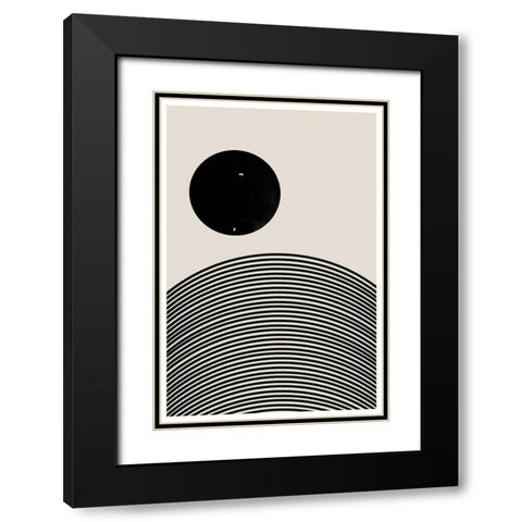 BaB No17. Black Modern Wood Framed Art Print with Double Matting by The Miuus Studio