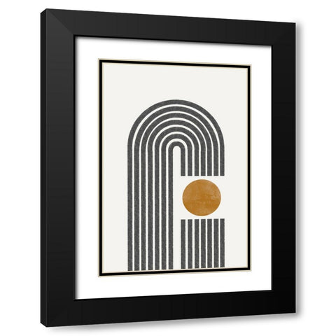 Arch No4. Black Modern Wood Framed Art Print with Double Matting by The Miuus Studio