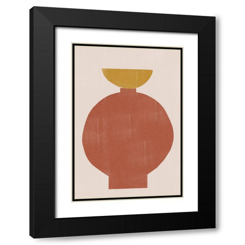 Vase No2. Black Modern Wood Framed Art Print with Double Matting by The Miuus Studio