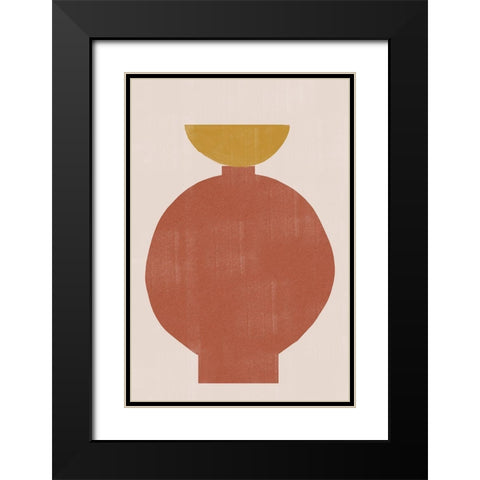 Vase No2. Black Modern Wood Framed Art Print with Double Matting by The Miuus Studio