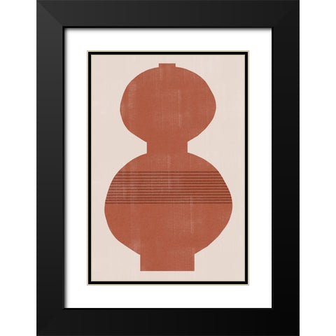 Vase No3. Black Modern Wood Framed Art Print with Double Matting by The Miuus Studio