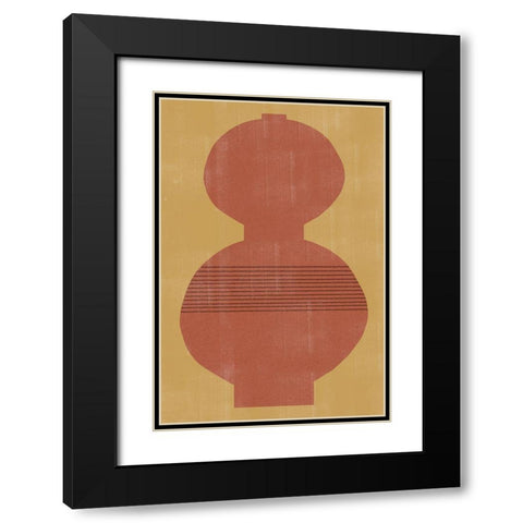 Vase No5. Black Modern Wood Framed Art Print with Double Matting by The Miuus Studio