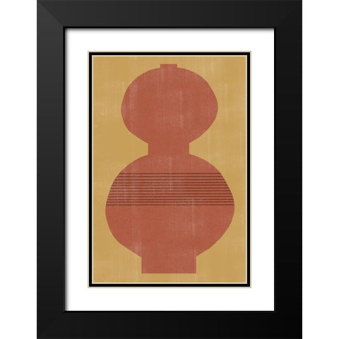 Vase No5. Black Modern Wood Framed Art Print with Double Matting by The Miuus Studio