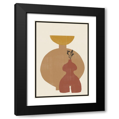 Vase No10. Black Modern Wood Framed Art Print with Double Matting by The Miuus Studio