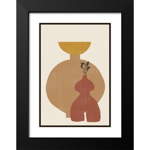 Vase No10. Black Modern Wood Framed Art Print with Double Matting by The Miuus Studio