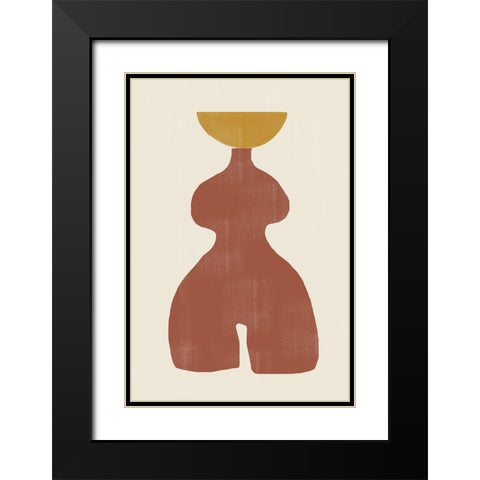 Vase No11. Black Modern Wood Framed Art Print with Double Matting by The Miuus Studio