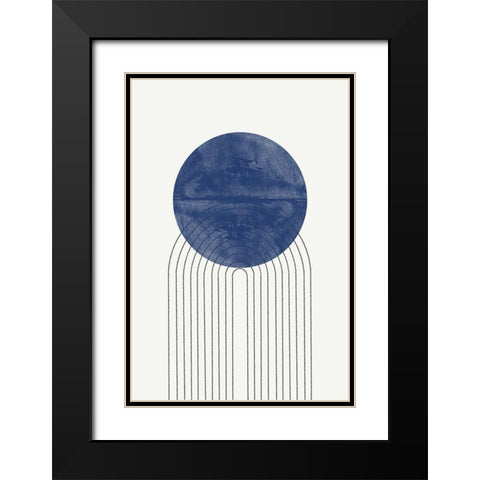 Blue Moon No2. Black Modern Wood Framed Art Print with Double Matting by The Miuus Studio
