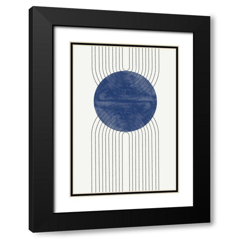 Blue Moon No1. Black Modern Wood Framed Art Print with Double Matting by The Miuus Studio