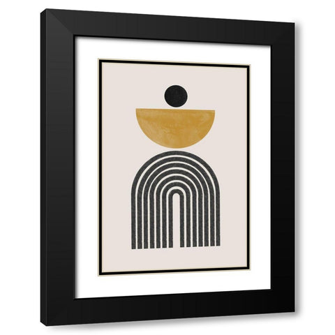 Mid Century No2. Black Modern Wood Framed Art Print with Double Matting by The Miuus Studio