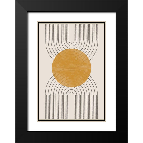 Arch Composition No1. Black Modern Wood Framed Art Print with Double Matting by The Miuus Studio