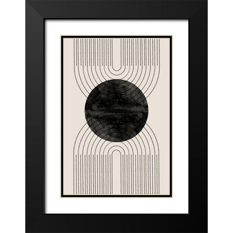 Arch Composition No3. Black Modern Wood Framed Art Print with Double Matting by The Miuus Studio