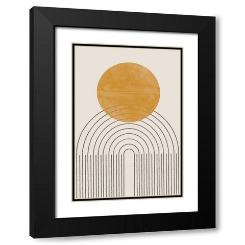 Arch Composition No4. Black Modern Wood Framed Art Print with Double Matting by The Miuus Studio