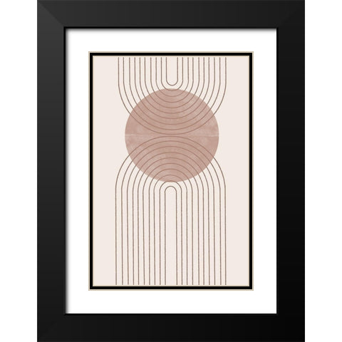 Arch Composition No5. Black Modern Wood Framed Art Print with Double Matting by The Miuus Studio
