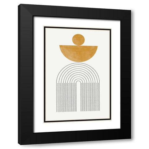 Arch Composition No7. Black Modern Wood Framed Art Print with Double Matting by The Miuus Studio