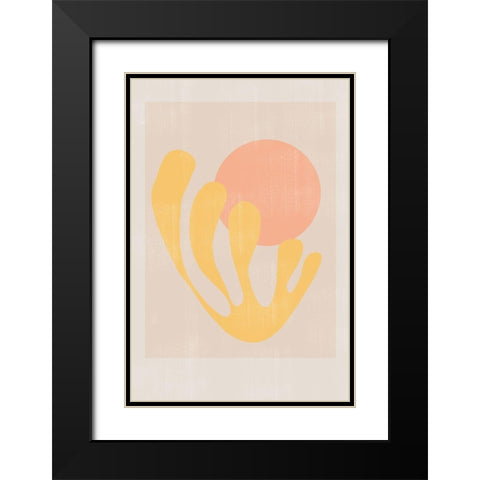 Modern Plant No2. Black Modern Wood Framed Art Print with Double Matting by The Miuus Studio