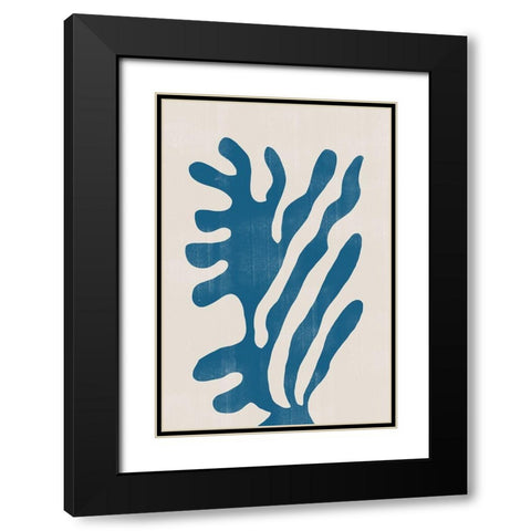 Abstract Plant No2. Black Modern Wood Framed Art Print with Double Matting by The Miuus Studio