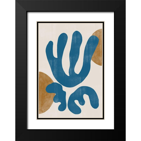Modern Plant No3. Black Modern Wood Framed Art Print with Double Matting by The Miuus Studio