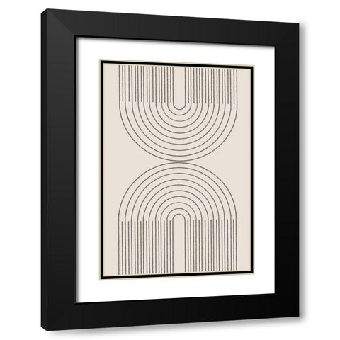 Simple Arch Composition Black Modern Wood Framed Art Print with Double Matting by The Miuus Studio