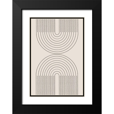 Simple Arch Composition Black Modern Wood Framed Art Print with Double Matting by The Miuus Studio