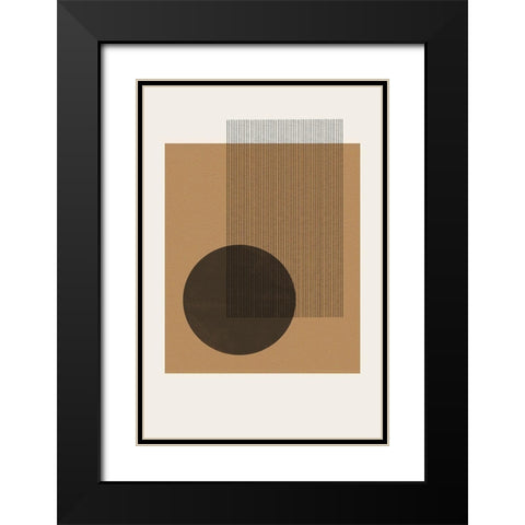 Composition II Black Modern Wood Framed Art Print with Double Matting by The Miuus Studio